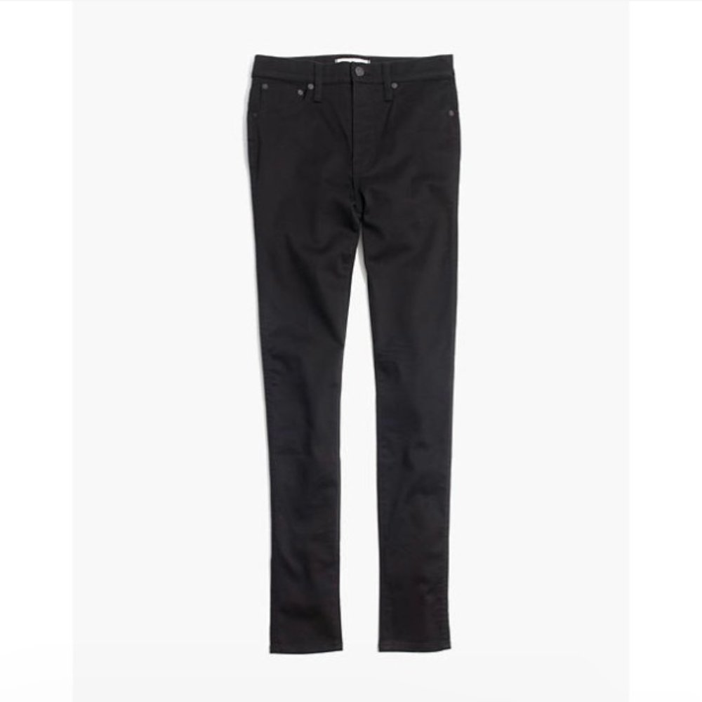 Madewell 10" High-Rise Black Skinny Jeans, Size 28.